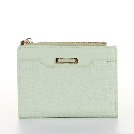 Women's wallet on the button, green color-2