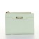 Women's wallet on the button, green color