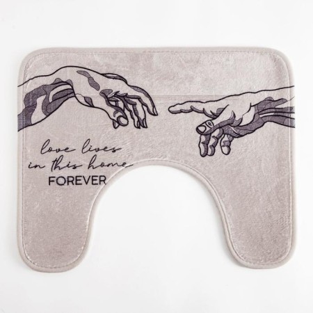 A set of bathroom rugs Ethel "Forever" 2 pcs, 80x50 cm, 50x40 cm, velor-1