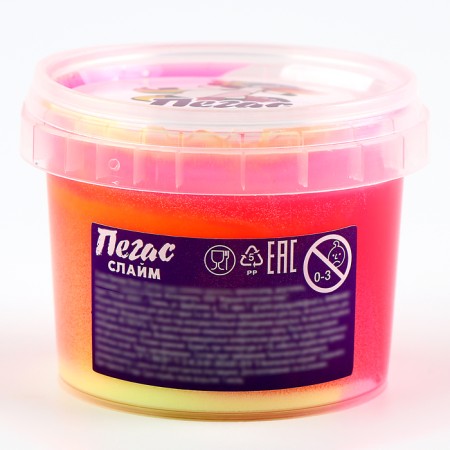 Slime "Zepfirka", yellow and Magenta color, 100 g-1
