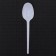 Set of white plastic disposable spoons, 16.5 cm, 12 pcs