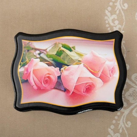 Casket "Flowers", 12 × 16 cm, lacquer miniature mix-7