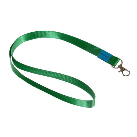 Baiga tape, 15 mm x 80 cm, with a metal carbine, green-1