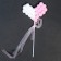 Topper "Heart", pink color, white