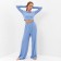 Female set (longshit, trousers) minku: Home Collection Blue Color, Rr. 46