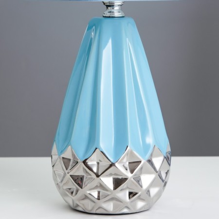 Table lamp "Florence" E14 40W Blue-chromium 22.5x22.5x35 cm Risalux-4