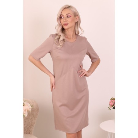 Women's dress, size 46, beige color-6