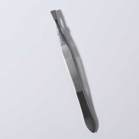 Direct tweezers, narrow, 9 cm, silver color-5