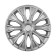Wheel caps 16 "Voltek", silver, carbon, compl. 2 pcs