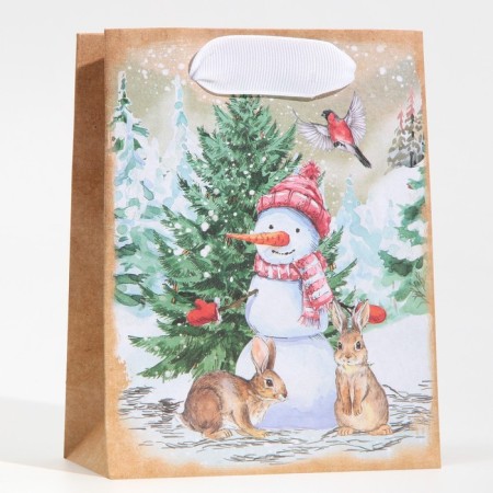 Craft vertical “snow -covered forest”, s 12 x 15 x 5.5 cm, New Year-1