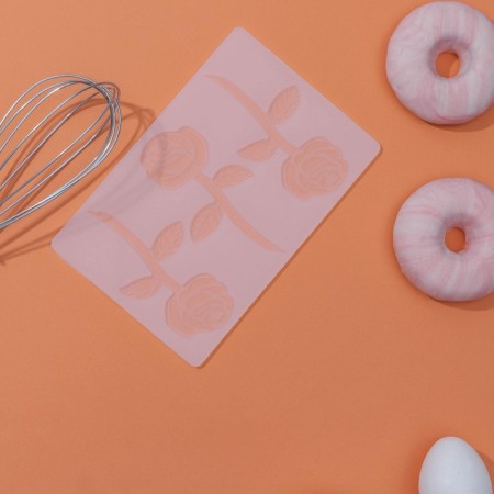 CHOCOLAD FORM “ROZA”, silicone, 3 cells, 19 × 12.5 × 0.1 cm, the color is transparent-4