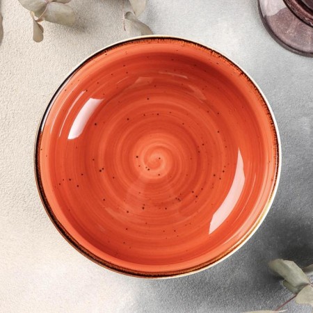 Ceramic sapphire salad, d = 15.5 cm, orange color-1