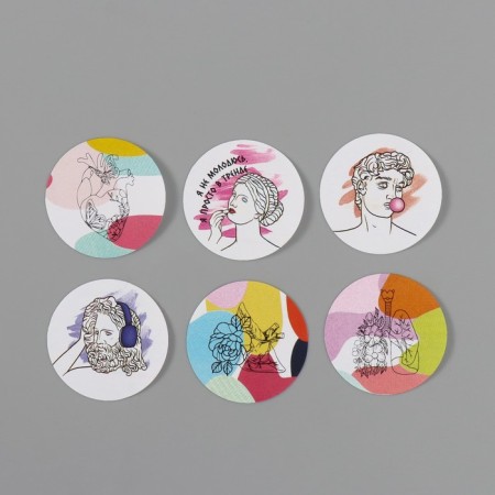 Stick paper "Sculpture and abstraction" d = 2.5 cm 252 pcs in the roll-5