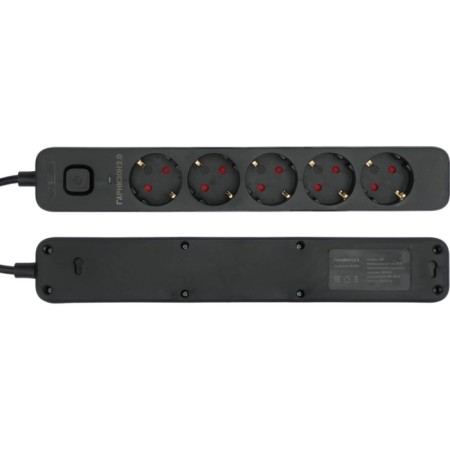 Network filter Garrison 2.0 EPS-5-B-3, 5 P, 10A, 3M, Ur. Protection 2+, black-2