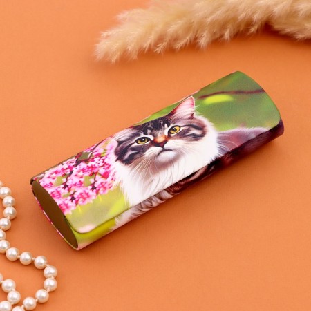 Blackmaker "Cat and Pink Flowers", 17x7 cm