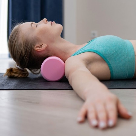 Massage roller SANGH, 30x9 cm, pink color-8