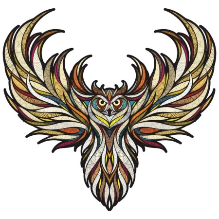 Wooden, figured puzzle Ewa wise owl-6