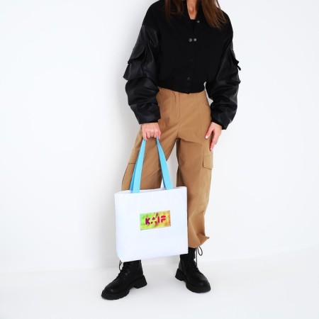 Shoper Kaif without lightning with lining, white color-6