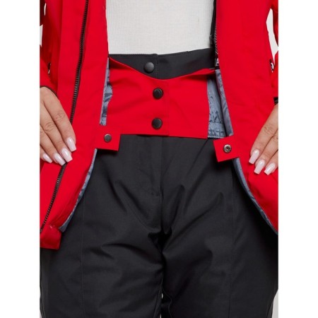 Ski costume female winter, size 44, red color-11