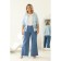 Cardigan female, size 54, blue color