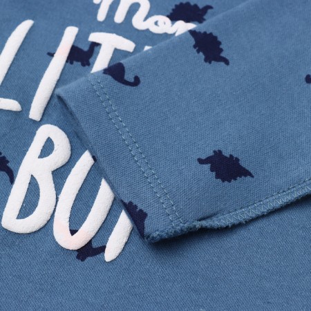 Detail overalls with closed legs "Dino", blue color, height 56-2