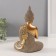 Souvenir Polystone "Buddha - Mudra Namascar" gold 9.5x13.5x19.5 cm