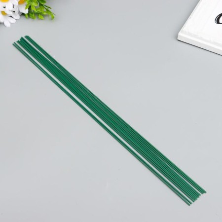 Wire for creativity "Blumentag" 1.6 mm, 12 pcs, 40 cm, in a plastic braid green