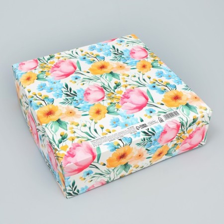 Gift folding box, packaging, "bloom", 26 x 26 x 8 cm-7