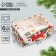 Folding box for 6 cupcakes with the window "Happiness in the New Year", 25 x 17 x 10 cm, New Year