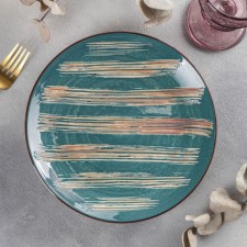 Porcelain dining Porcelain Wilmax Scratch, D = 22.5 cm, green color