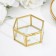 Casket for the rings "hexagon", 8x7x4 cm, glass