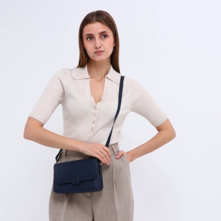 Bag Women's Messenger on Magnet, Blue Color-9