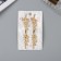 Invisible hair "Audrey" (set 2 pcs) leaflets, 8 cm, gold