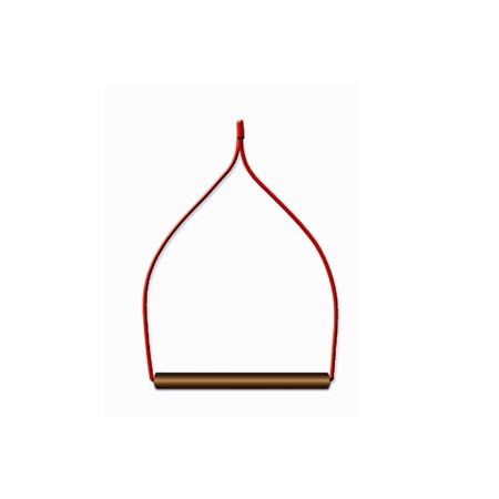 Bird swings in a cage wooden, curly 13 x 0.8 x 16 cm