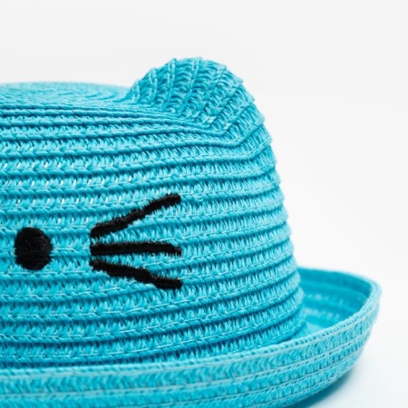 Hat for the girl Minaku "cat", col. Blue, river 50-2