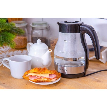 Electric kettle Pioneer KE802G, glass, 2200 watts, 1.7 l, black-2