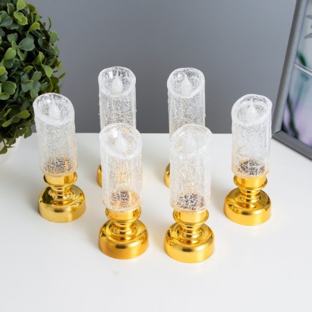 Nightmare "Ice candle" LED 1W from 3xlr44 batteries 4.5x4.5x12 cm Risalux