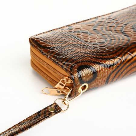 Women's wallet on lightning, brown color-2