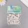 Decor for the creativity of the Polystone "A bottle with a steam locomotive" White set 6 pcs 2x3 cm