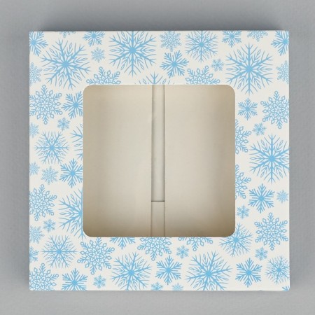Box for chocolate “I hurry to congratulate”, with a window, 10.2 x 1.4 x 10.2 cm, New Year-1