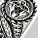 Tattoo on the body black "turtle on the sleeve" 48x17 cm