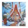 New Year's napkins Paper New Line Fresco Winter House 2 layers 20 sheets 33*33