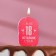 Candle for the cake "I am 18 experience with a joke", 6.5 cm