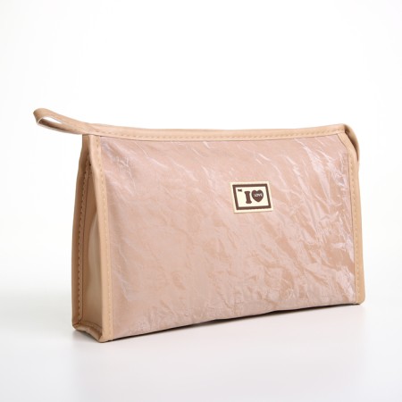 Lightning cosmetic bag, beige color