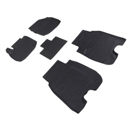 Rubber rugs with high side for Honda Civic IX 5D, 2012-2016