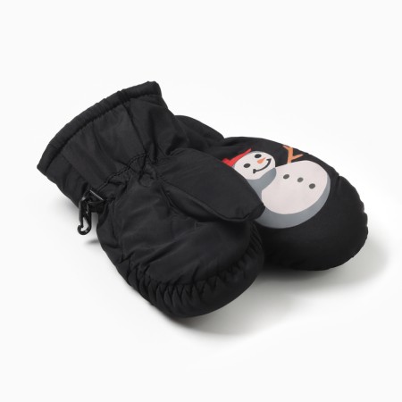 Baby mittens minku, black color, 18 cm-1