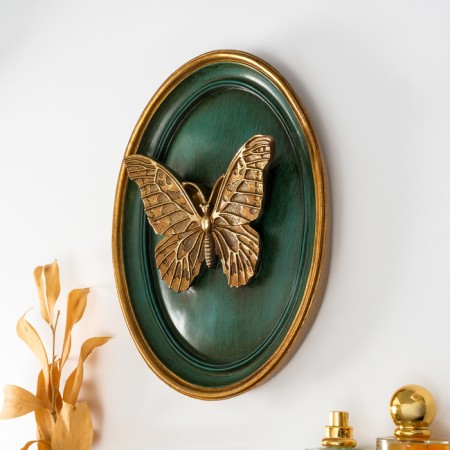 Panel interior polystone "Butterfly" dark green 20x4x26 cm-1