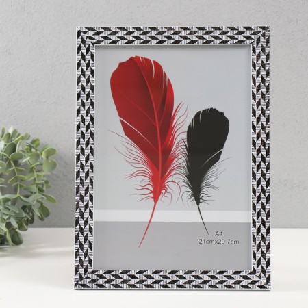 Photo frame Plastic format A4 "Double Spit" Black and White 24.4x33.3 cm