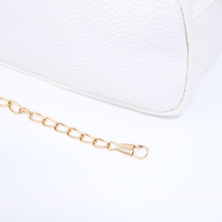 Bag Cross-Bodi with a zipper, white color-5
