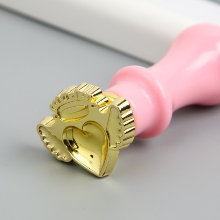 Printing for wax with a plastic pen Figure "Heart with Wings" 6.3 cm-3